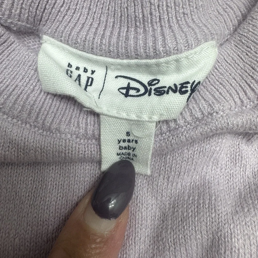 NWOT‎ Baby Gap Disney Purple Minnie Mouse Sweater-Size 5